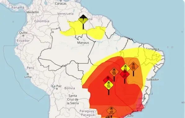 Até a última quarta-feira, o alerta atingia apenas nove estados