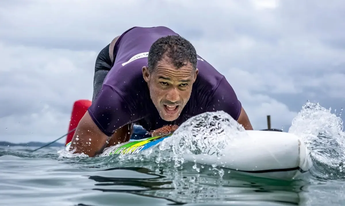 Jader em ação no Bahia Paddle Festival, em março deste ano