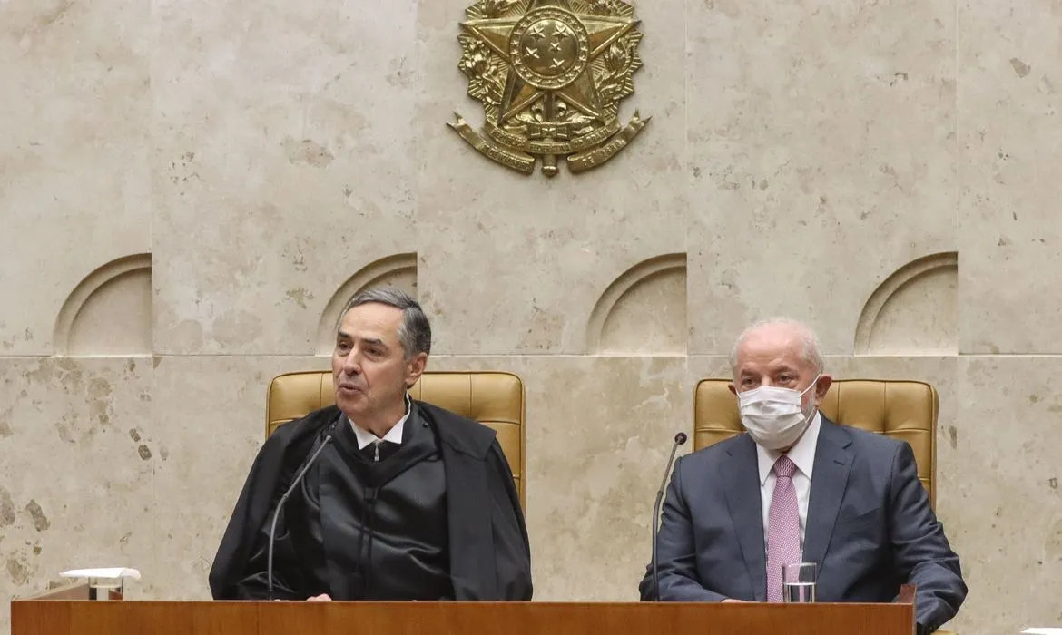 O presidente também agradeceu sua indicação ao Supremo pela então presidente Dilma Rousseff