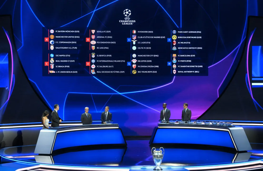 Uefa define Grupos da Champions