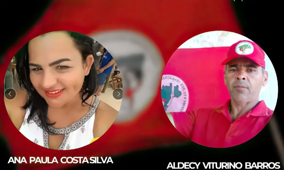 Ana Paula Costa Silva e Aldecy Viturino Barros foram assassinados neste sábado, 11