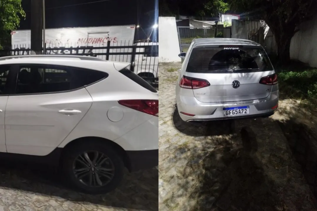 Suspeitos foram localizados na rua Gerino Souza com dois carros roubados