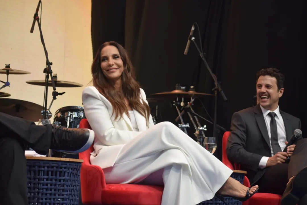 Cantora Ivete Sangalo em evento em São Paulo