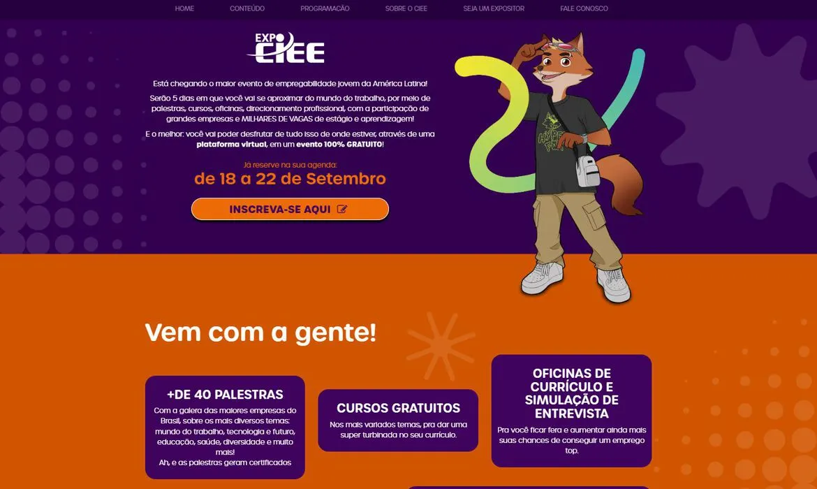 Além das vagas, os jovens que buscam sua primeira oportunidade de trabalho poderão se inscrever para oficinas de currículos on-line