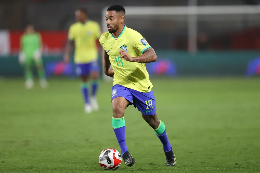 De volta a Seleção, Gabriel Jesus entrou no segundo tempo da partida contra o Peru