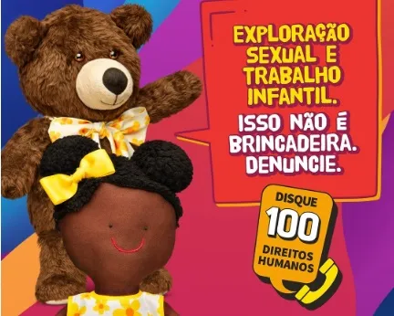 Campanha também aborda o combate ao trabalho infantil