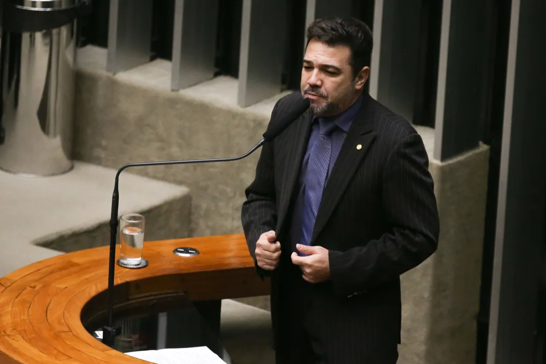 Deputado Marco Feliciano durante discussão da autorização ou não da abertura do processo de impeachment da presidenta Dilma Rousseff, no plenário da Câmara