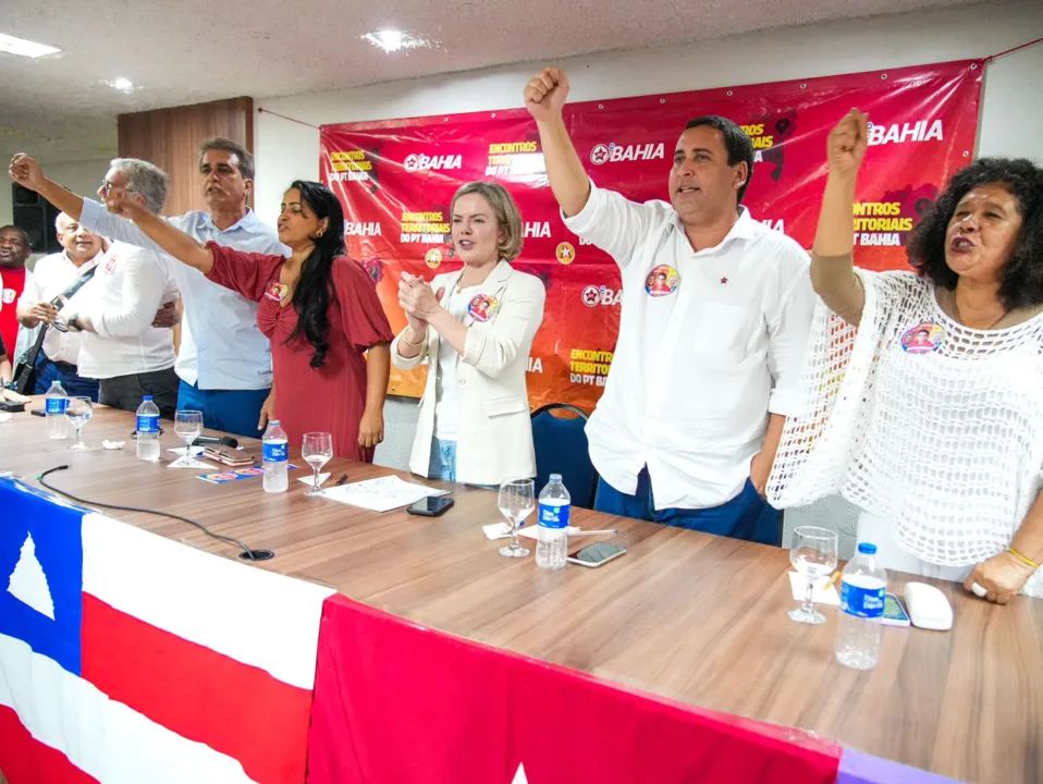 Encontro territorial do PT Bahia com a presença da presidente nacional da legenda, Gleisi Hoffmann