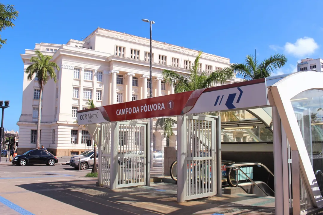 Estação de metrô Campo da Pólvora, onde vai ser implantado o túnel