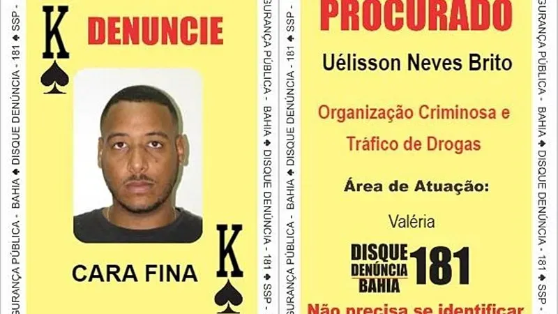 'Cara Fina' fazia parte do baralho do crime da SSP