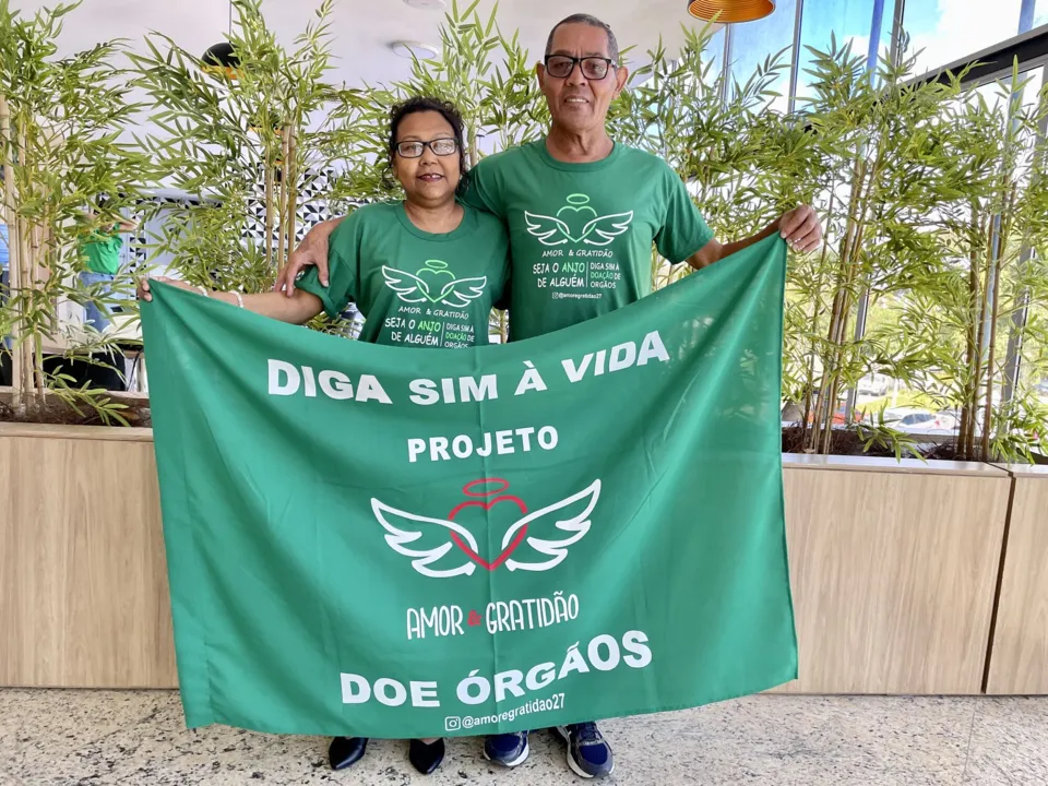 Os transplantados Patrícia Soares e Silvio Pereira