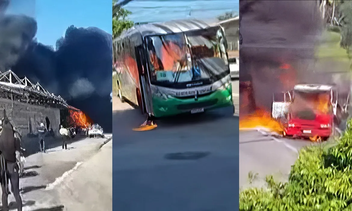 Mais de 35 ônibus foram incendiados