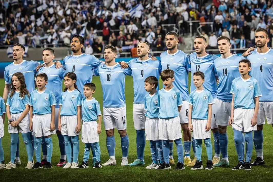 Jogadores da seleção israelense