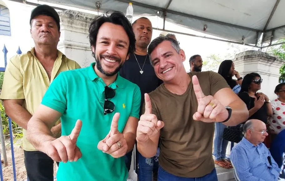 Negromonte Jr. e Yure Guimarães em evento do PP de Feira