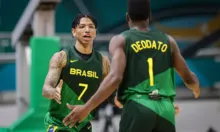 Imagem ilustrativa da imagem Brasil vence Porto Rico e avança às semis do basquete com 100%
