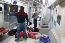 Imagem ilustrativa da imagem Explosivos e sequestros são simulados no metrô de Salvador