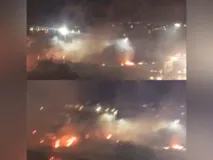Imagem ilustrativa da imagem Incêndio de grande proporção atinge mata próxima à Estação Pirajá