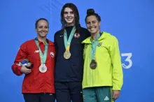 Imagem ilustrativa da imagem Pan 23: Leonardo e Viviane garantem mais dois Bronzes na natação