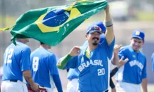 Imagem ilustrativa da imagem Pan: Brasil bate Cuba e segue invicto por pódio inédito no beisebol
