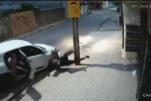 Imagem ilustrativa da imagem Vídeo: Homem é assaltado duas vezes, atropelado e deixado de cueca