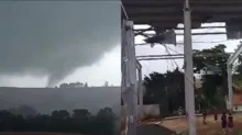 Imagem ilustrativa da imagem Vídeo: tornado deixa rastro de destruição no Paraná