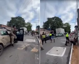 Imagem ilustrativa da imagem Vídeo: agentes de trânsito aparecem brigando com moradores na RMS
