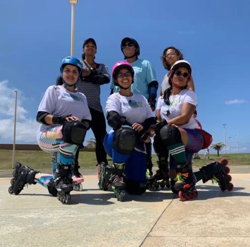 As mulheres aguardam com expectativa a realização do primeiro campeonato de patinação