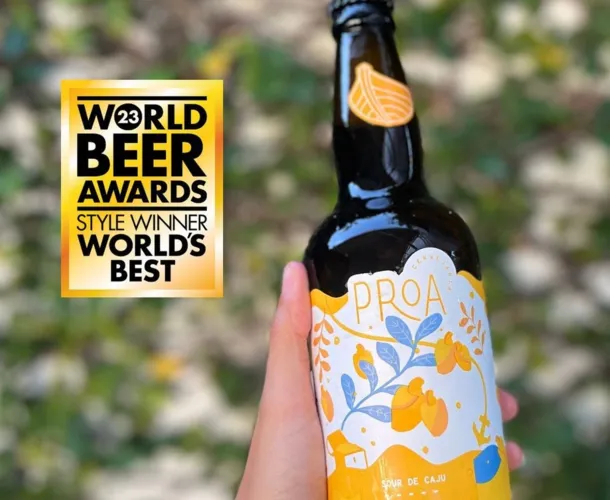 Na etapa internacional, a Cervejaria Proa, com a Sour de Caju, venceu na categoria Flavoured Wild & Sour Beer