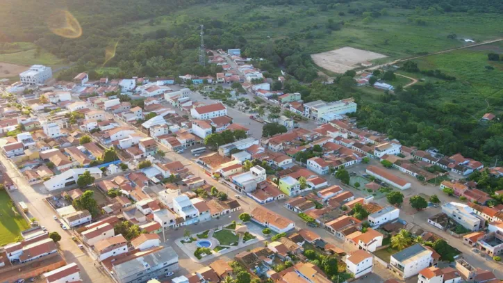 Na foto, vista aérea da cidade Erico Cardoso