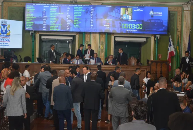 Sessão plenária da Câmara Municipal de Salvador