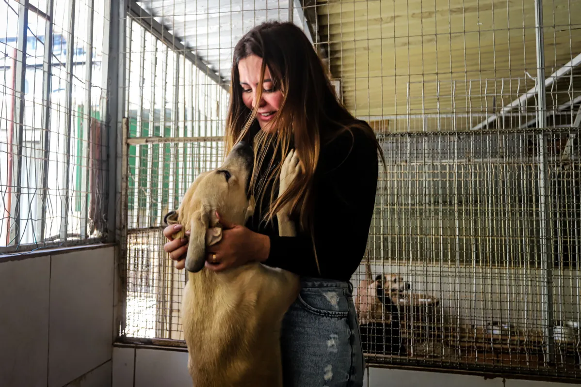 Apaixonada por cães, Marina destina maior parte da renda para o abrigo