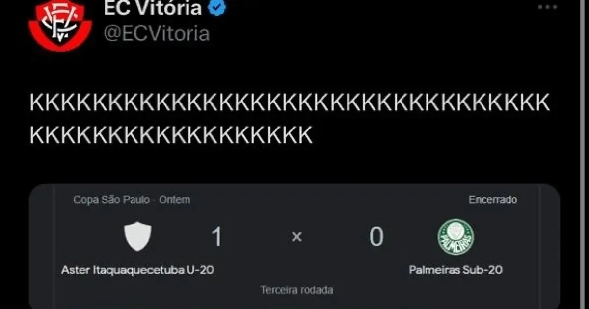 Twitter do Vitória foi hacheado nesta terça-feira