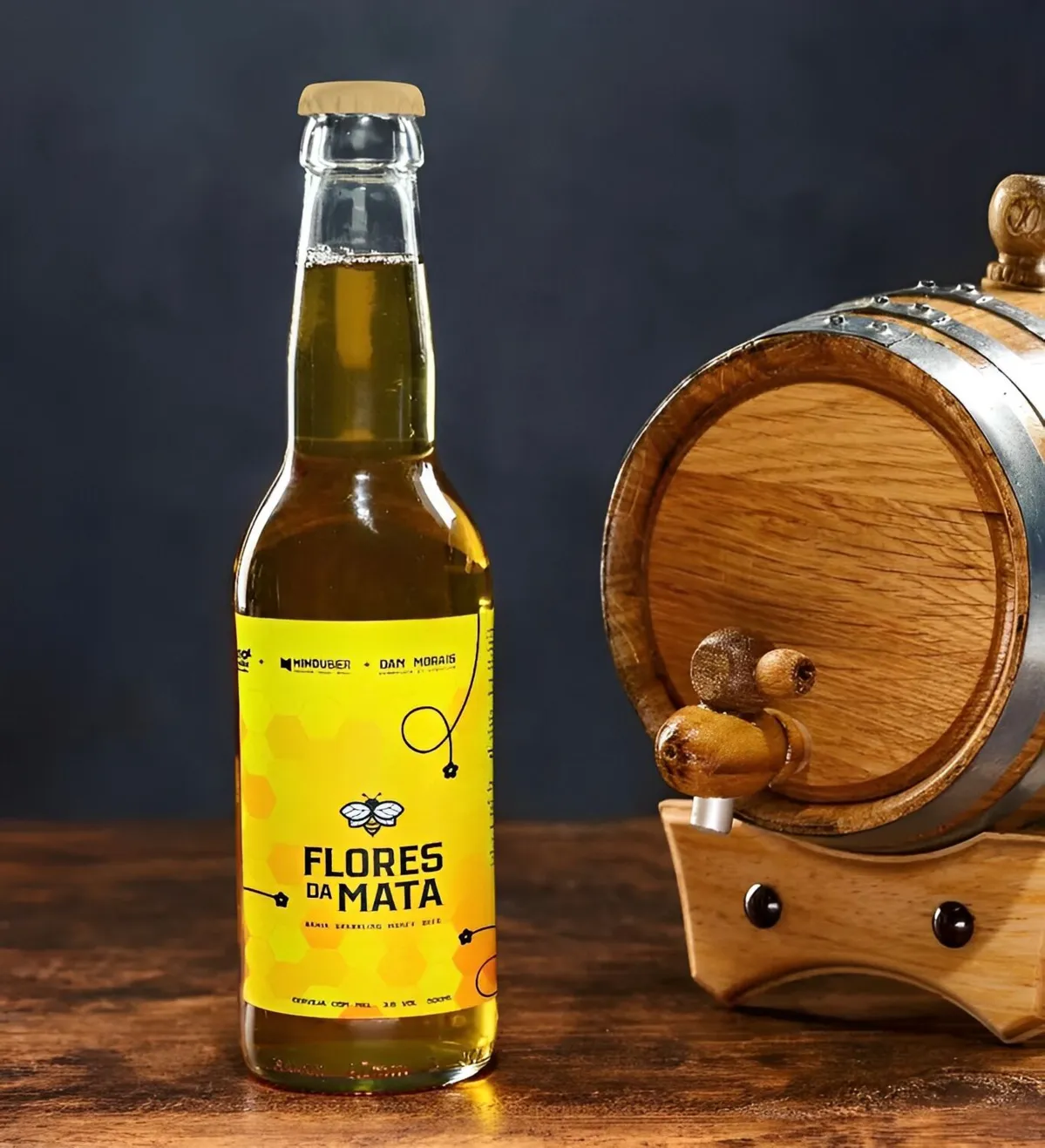 A cerveja Flores da Mata tem o mel como  matéria-prima