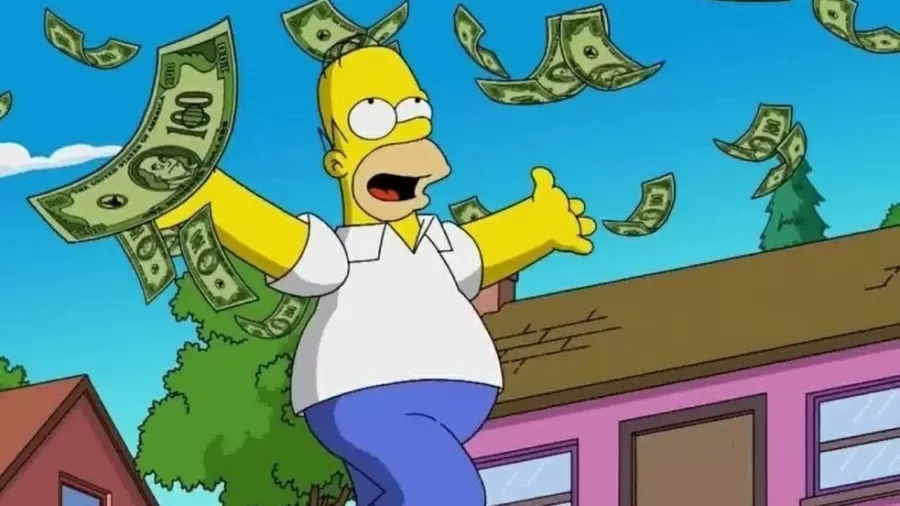 Cena do episódio em que Homer é sorteado na loteria