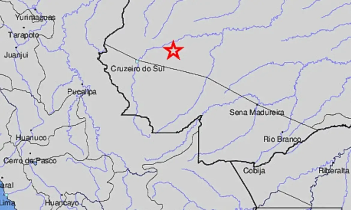 Terremoto ocorreu às 18h31 no horário de Brasília, 16h31 no horário local