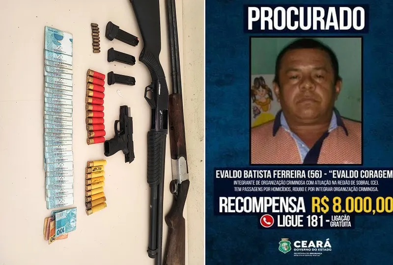 Governo do Ceará havia ofertado R$ 8 mil em recompensa por "Evaldo Coragem"