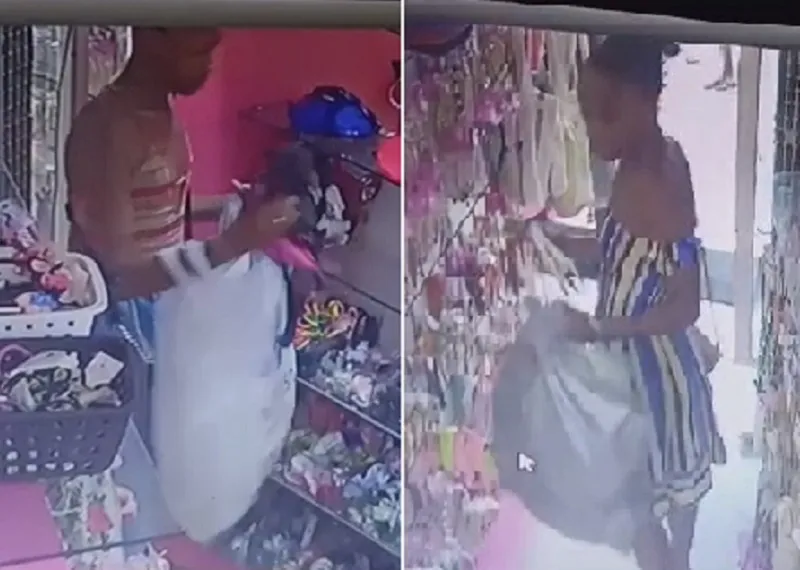 Mulher é flagrada furtando em loja no centro da cidade