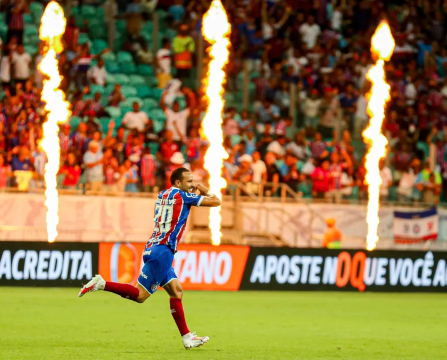 Yago Felipe marca dois na goleada do Bahia diante do Itabuna