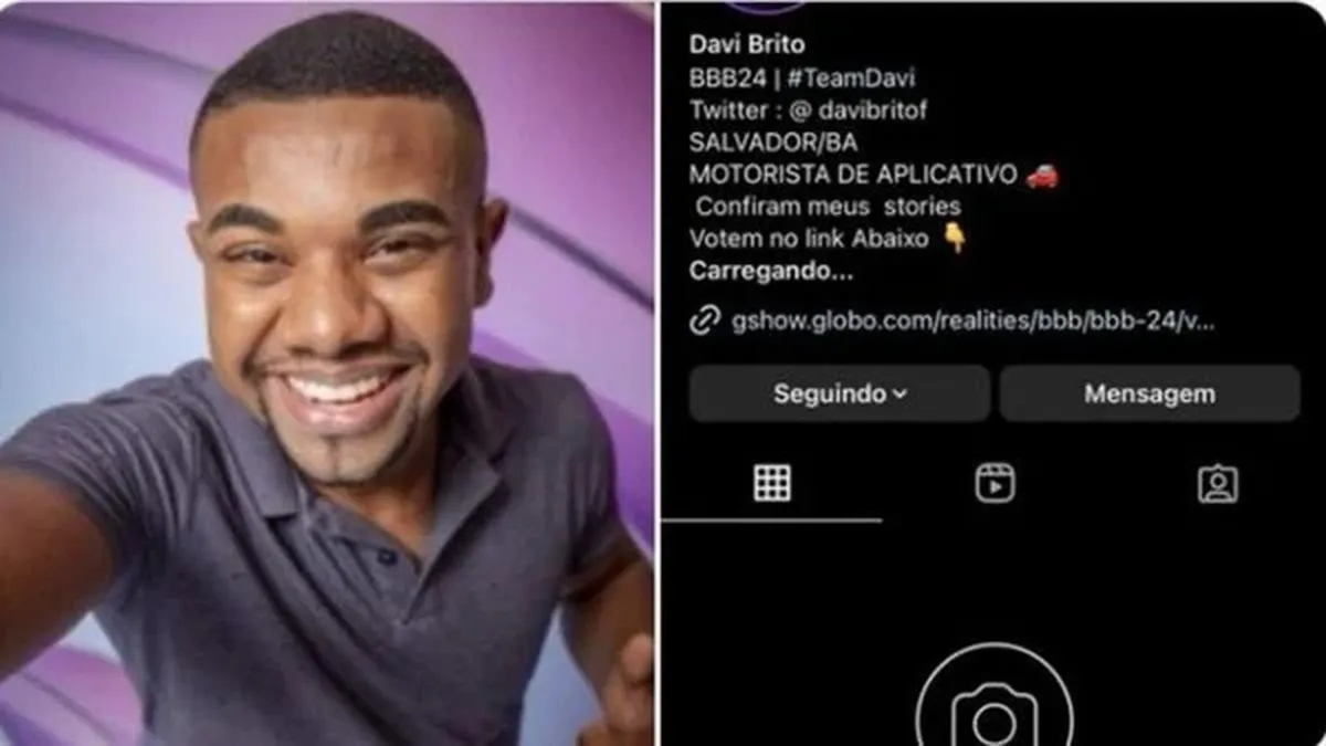 Nas redes sociais, Davi Britto se tornou um dos favoritos a vaga popular para entrar no BBB 24