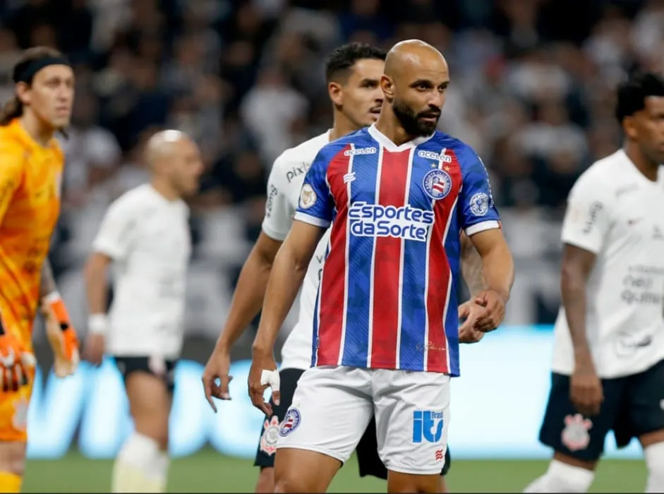 Thaciano, autor de dois gols no triunfo por 5 a 1 contra o Corinthians, na última sexta-feira, 24.