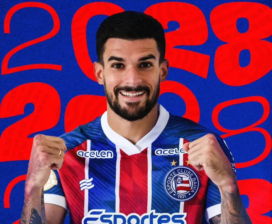 Cauly chegou ao Bahia em fevereiro de 2023 e assinou contrato até 2026 inicialmente