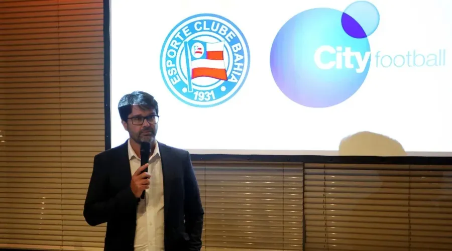 Guilherme Bellintani no jantar com representantes do City