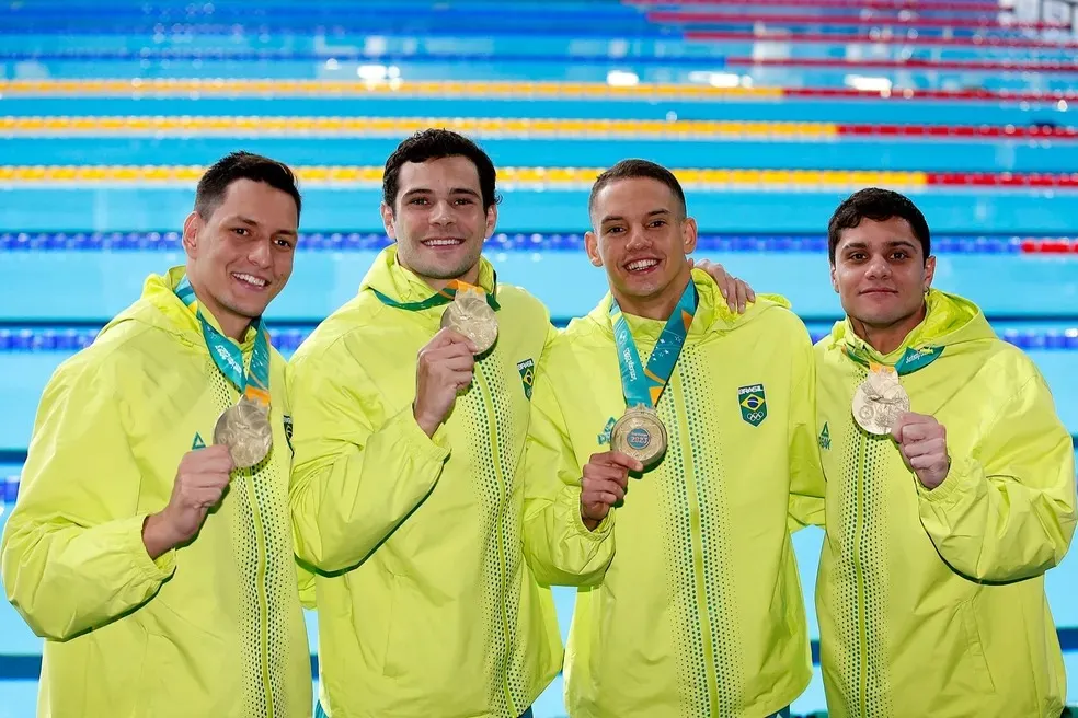 Guilherme Caribe é ouro no revezamento 4x100 em Santiago