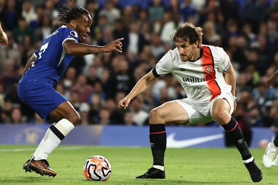 Luton Town no confronto diante do Chelsea