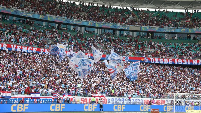 Torcida do Esporte Clube Bahia na Arena Fonte Nova.