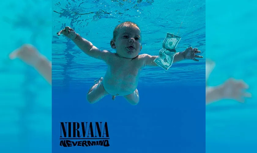 Capa do disco Nevermind, do Nirvana, lançado em 1991