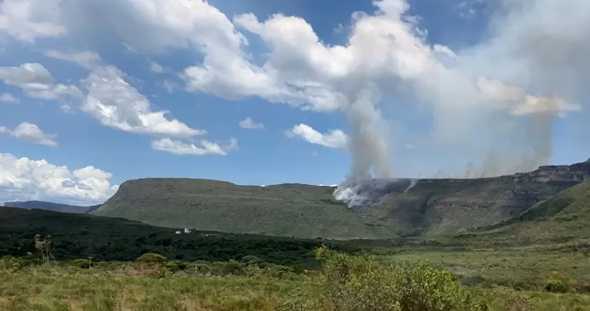 Foco de incêndio no Parque Nacional da Chapada Diamantina