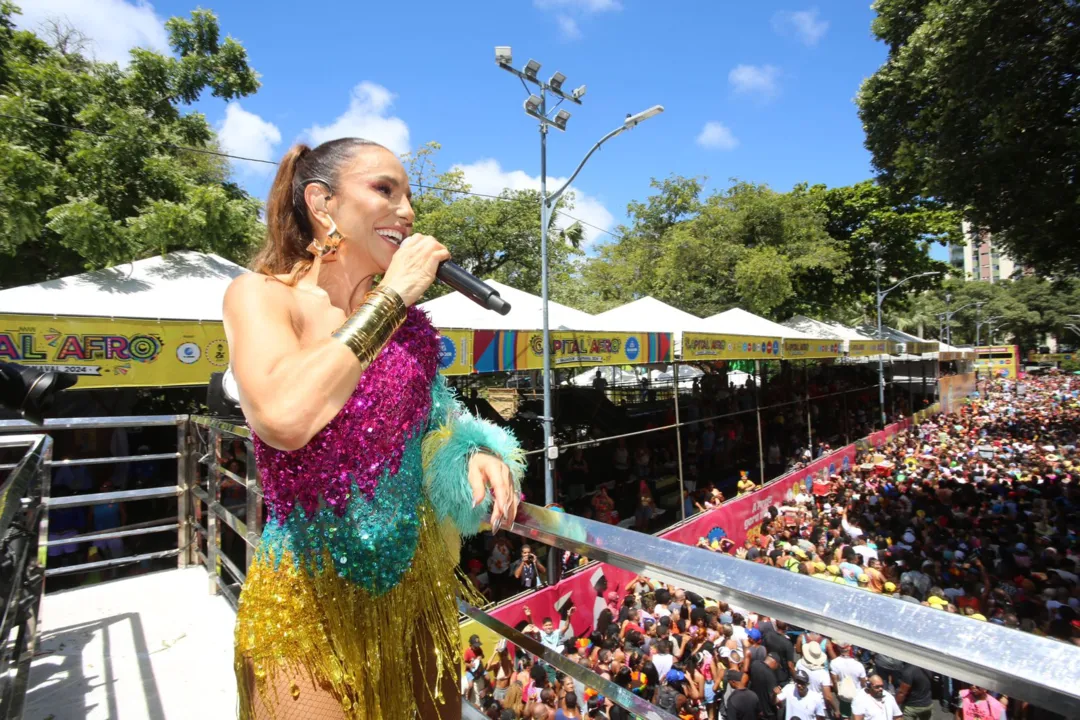 Ivete Sangalo no Carnaval de Salvador, nesta terça-feira