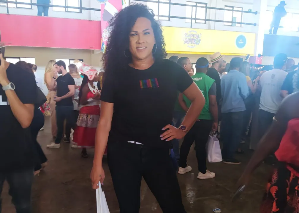 A artista esteve presente no lançamento do carnaval