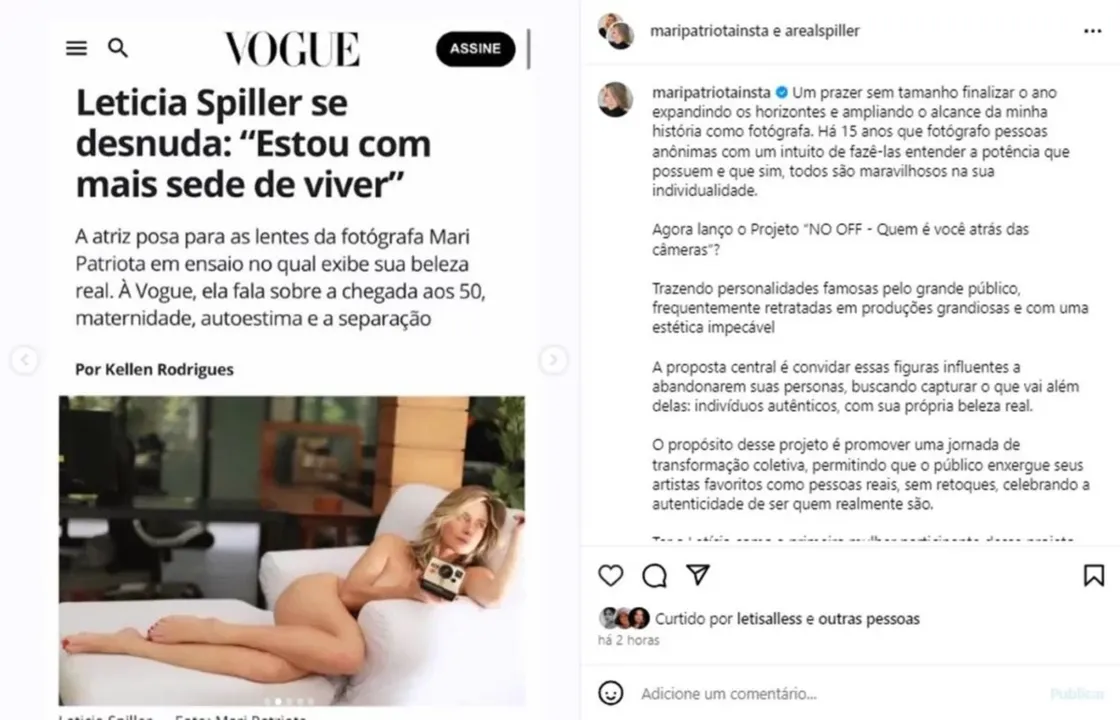 No bate-papo, Letícia disse que a idade lhe trouxe mais sede de viver